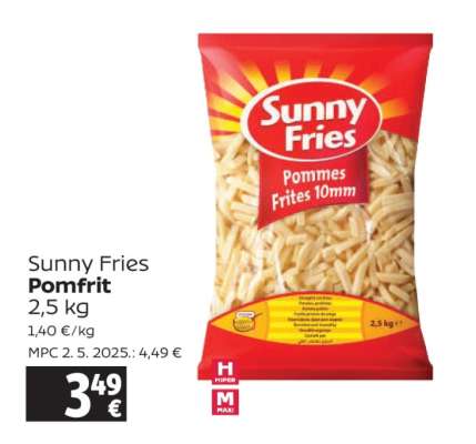 SUNNY FRIES Pomfrit