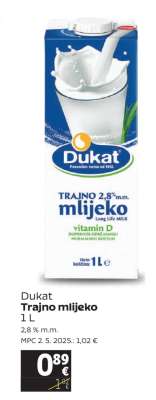 DUKAT TRAJNO MLIJEKO