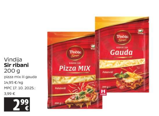 Vindija Sir ribani 200 g
