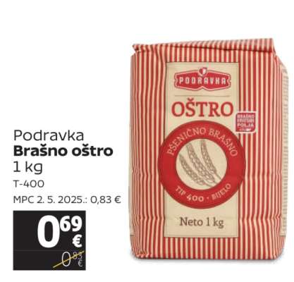 Podravka Brašno oštro 1 kg