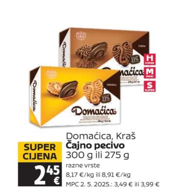 Domaćica, Kraš Čajno pecivo