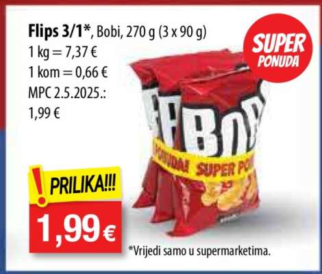 Flips 3/1, Bobi, 270 g (3 x 90 g)