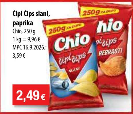 Čipi Čips slani, paprika