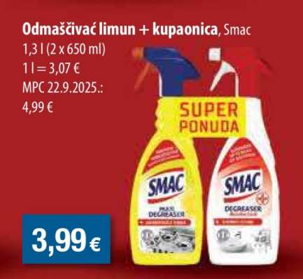 Odmašćivač limun + kupaonica, Smac