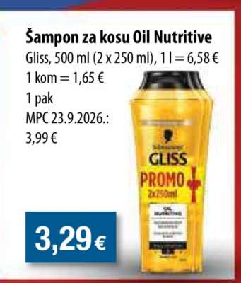 Šampon za kosu Oil Nutritive