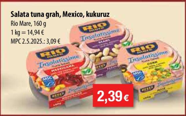 Salata tuna grah, mexico, kukuruz