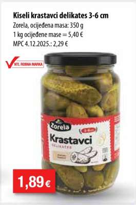 Kiseli krastavci delikates 3-6 cm
