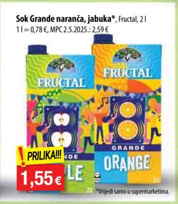 Sok Grande naranča, jabuka