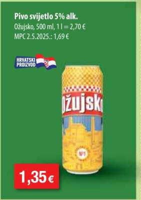 Pivo svijetlo 5% alk.