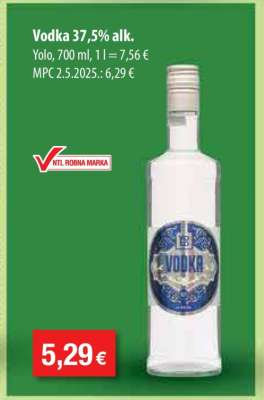 Vodka 37,5% alk.