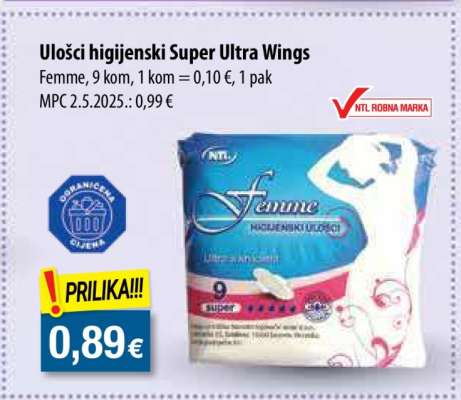 Ulošci higijenski super ultra wings