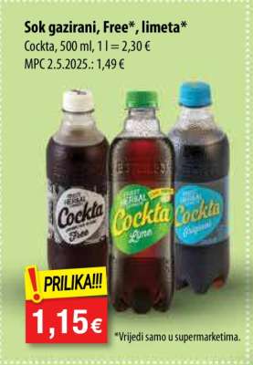 Sok gazirani, free*, limeta*