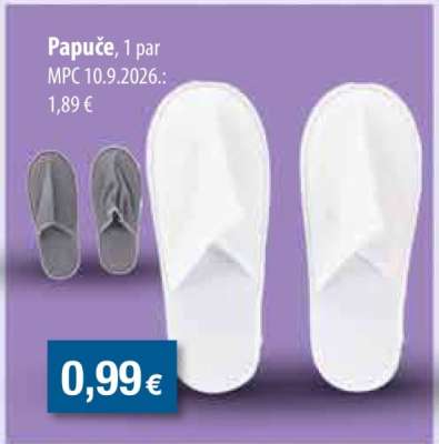 Papuče, 1 par