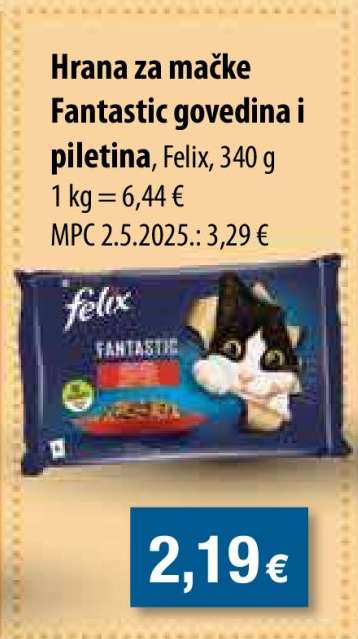 Hrana za mačke Fantastic govedina i piletina