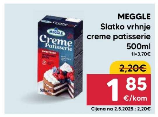 MEGGLE Slatko vrhnje creme patisserie 500ml