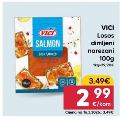 VICI Losos dimljeni narezani 100g
