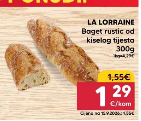 LA LORRAINE Baget rustic od kiselog tijesta