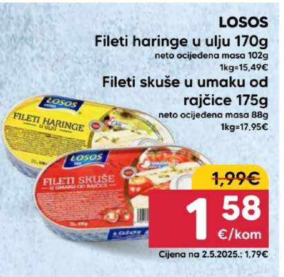 Fileti haringe u ulju 170g