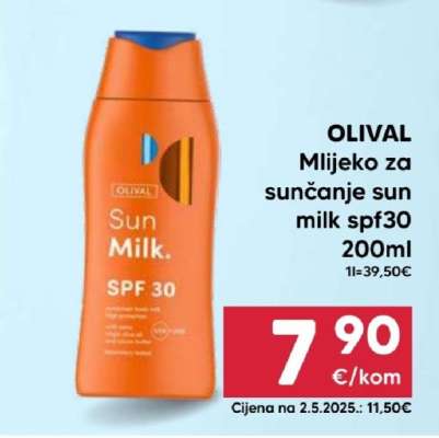 OLIVAL Mlijeko za sunčanje Sun milk spf30 200ml