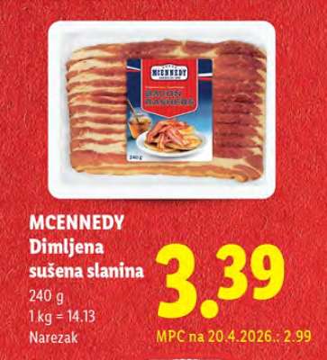 MCENNEDY Dimljena sušena slanina
