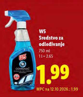 W5 Sredstvo za odleđivanje
