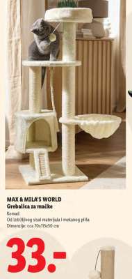 MAX & MILA'S WORLD Grebalica za mačke