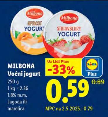 Milbona Voćni jogurt