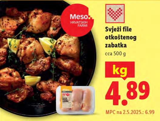 Svježi file otkoštenog zabatka