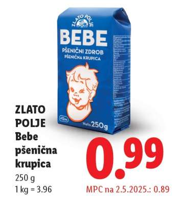 Zlato Polje Bebe pšenična krupica
