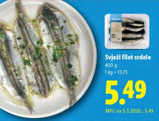 Svježi filet srdele
