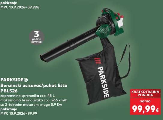 PARKSIDE® Benzinski usisavač/puhač lišća PBLS26