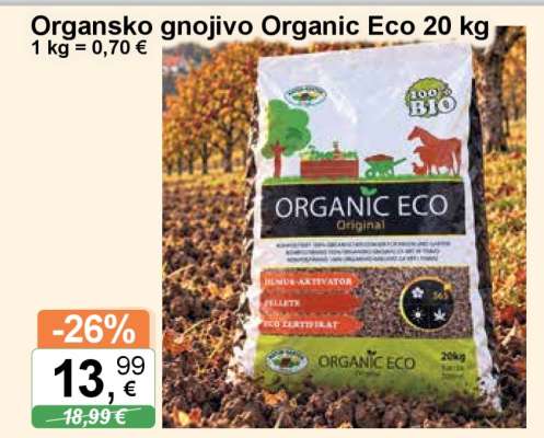Organsko gnojivo Organic Eco 20 kg