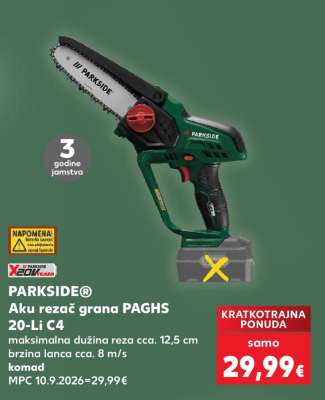PARKSIDE® Aku rezač grana PAGHS 20-Li C4