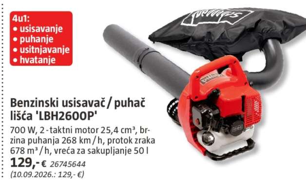 Benzinski usisavač / puhač lišća 'LBH2600P'