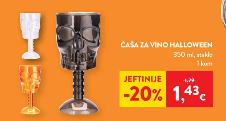 Čaša za vino Halloween