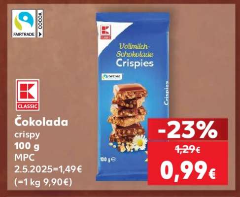 Čokolada crispy 100 g