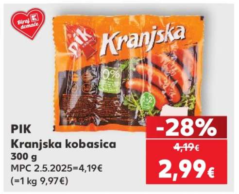 PIK Kranjska kobasica 300 g