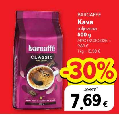 BARCAFFE Kava mljevena 500 g