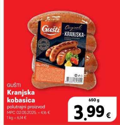 GUŠTI Kranjska kobasica