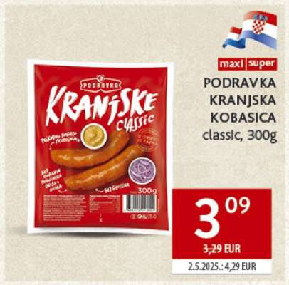 PODRAVKA KRANJSKA KOBASICA classic, 300g