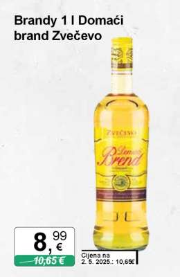 Brandy 1 l Domaći brand Zvečevo