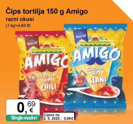 Čips tortilja 150 g Amigo