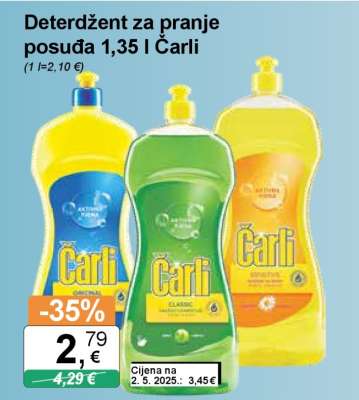 Deterdžent za pranje posuđa 1,35 l Čarli