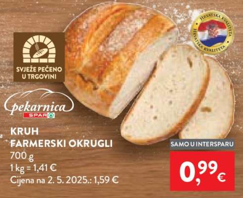 Kruh farmerski okrugli