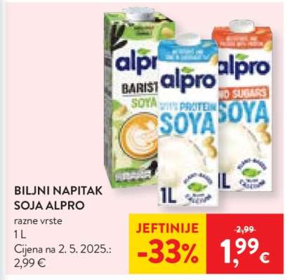 Biljni napitak soja Alpro
