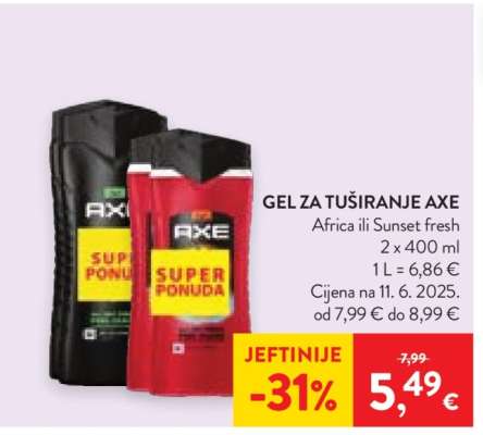 Gel za tuširanje Axe