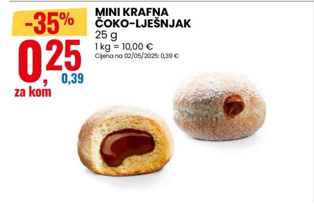 MINI KRAFNA ČOKO-LJEŠNJAK