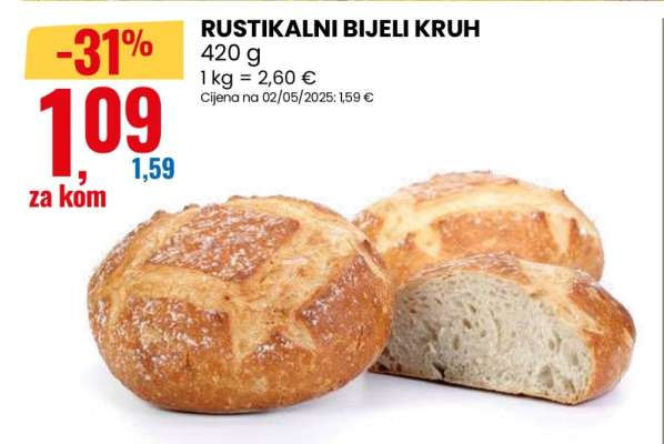 RUSTIKALNI BIJELI KRUH