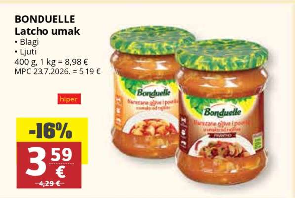 BONDUELLE Latcho umak