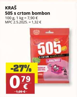 KRAŠ 505 s crtom bombon